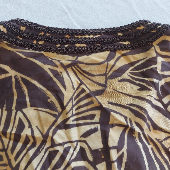 Jones New York Signature Silk Blouse/Top Boho Tunic, Small - Picture 9 of 9